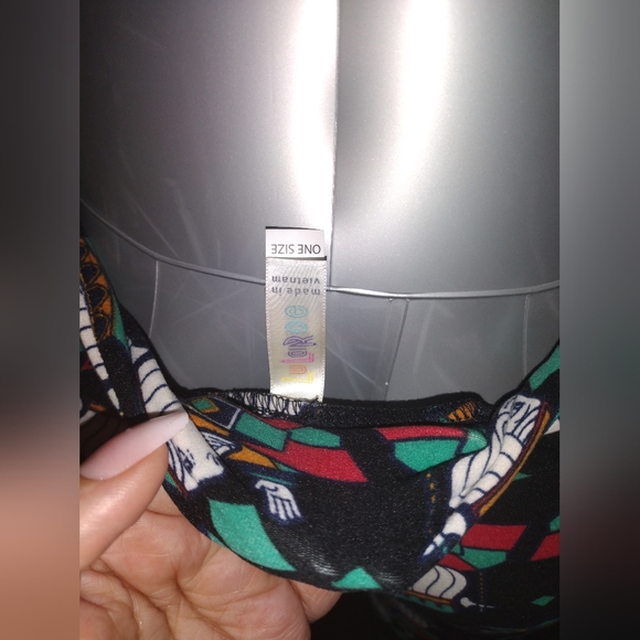 Lularoe Leggings Black King Queen Card Soft Pants Plus Sz OS 2-12 - Picture 5 of 5